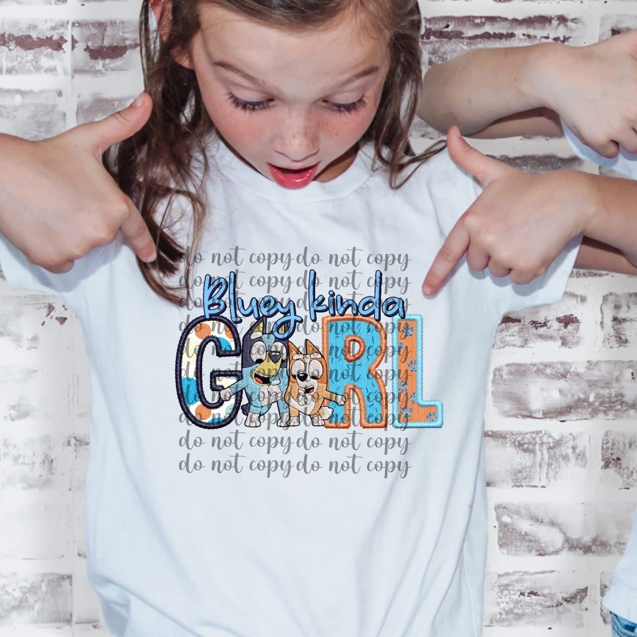 Bluey girl shirt option
