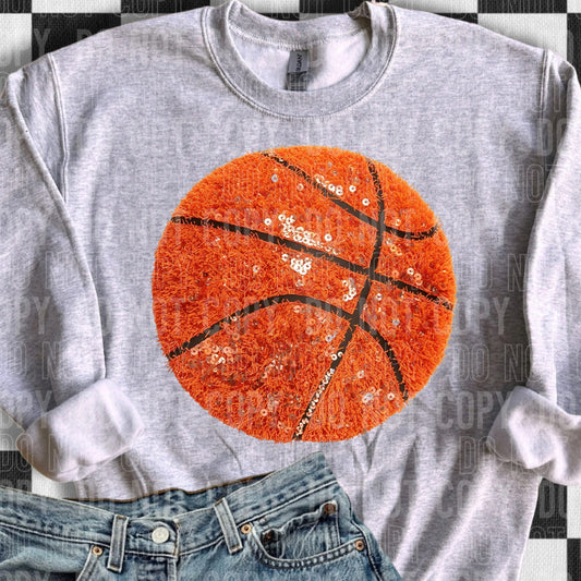 Faux sequins basketball shirt option