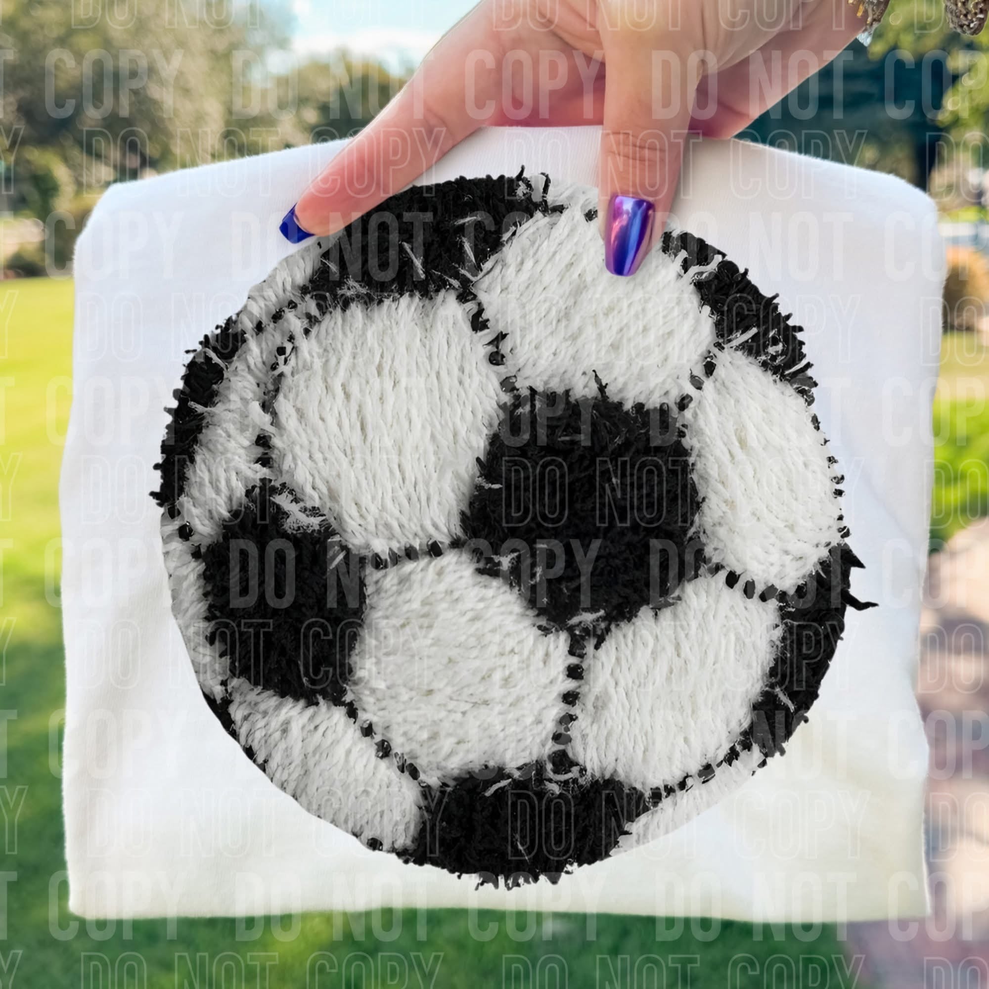 Faux yarn soccer shirt option