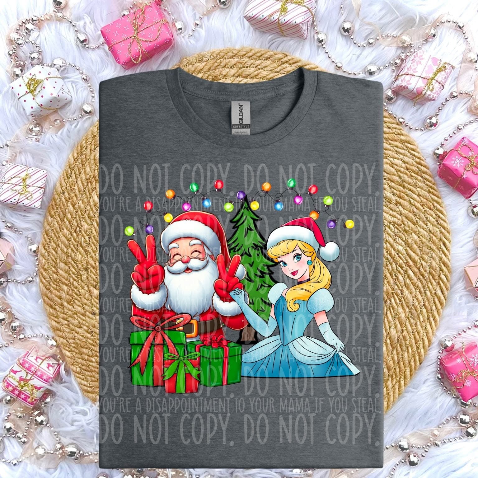 Santa and princess shirt option