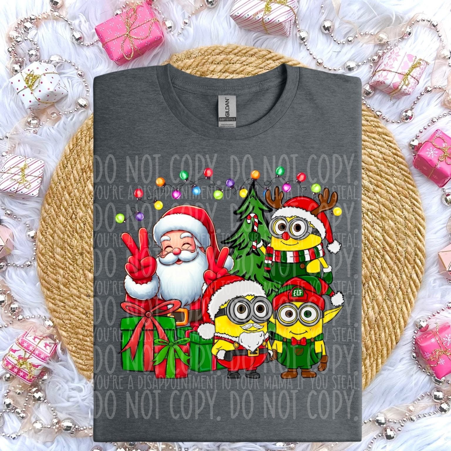 Santa and minion shirt option