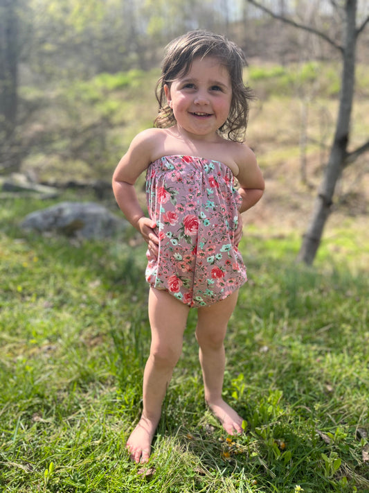 Strapless bubble romper (drop)